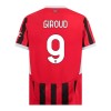 Camiseta Niño AC Milan Giroud 9 Primera 2024-25